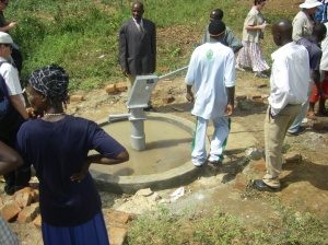 At the new well